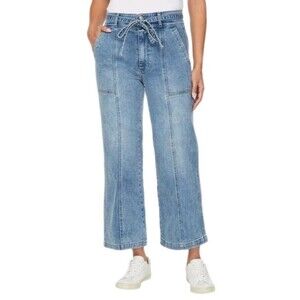 Hudson Wide Leg Belted Ankle Jeans Relaxed Premium Heavyweight Women's 10/30